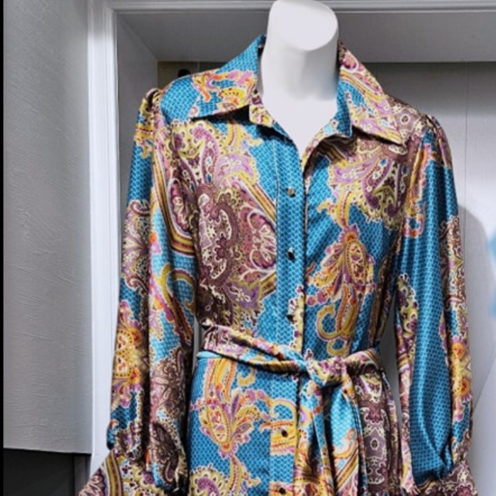 Jeff Gallano "Ruinard" Printed Maxi Dress